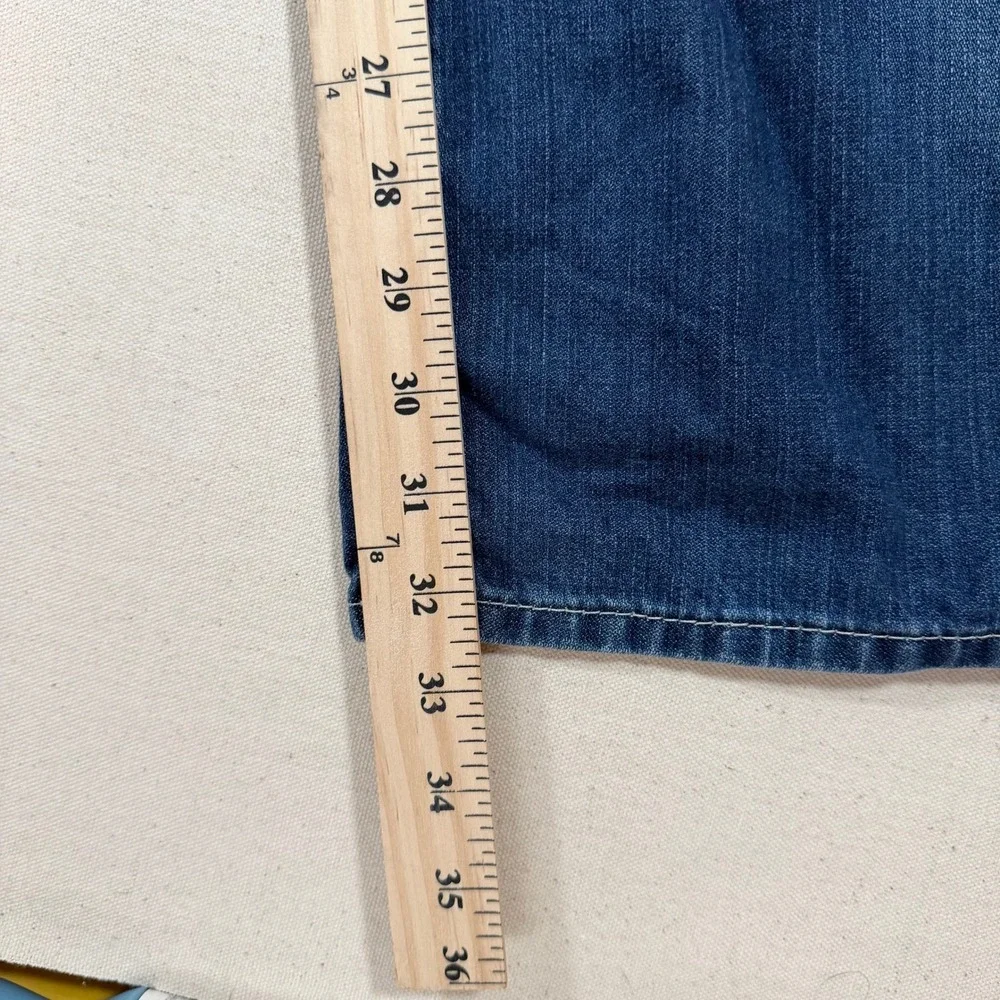 True Religion Section Straight Jeans Mens 38x32.5 Blue Denim Red Contrast Stitch